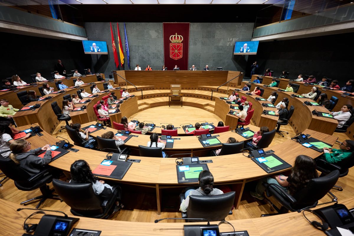 escolares navarros en el parlamento